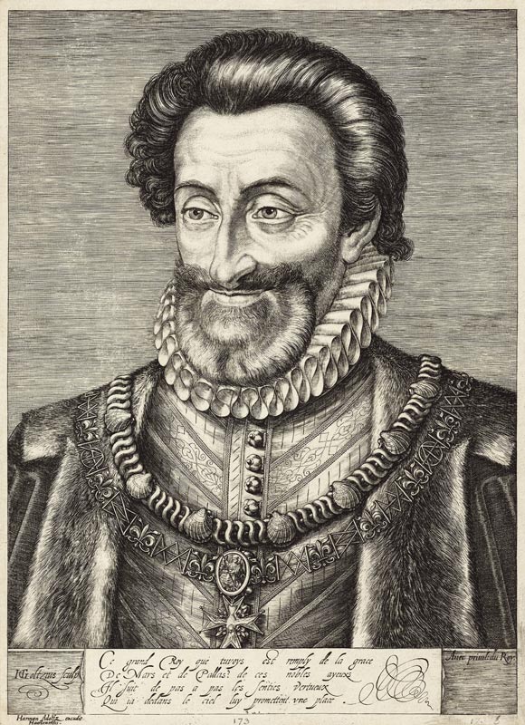 Portrait of King Henry IV of France from Hendrick Goltzius