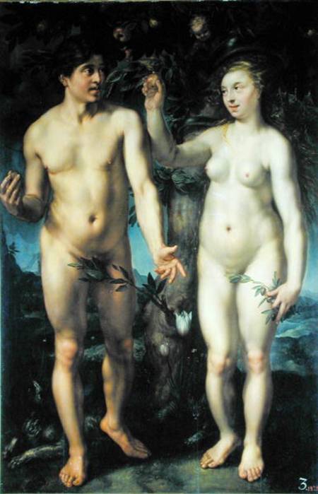 Adam and Eve from Hendrick Goltzius