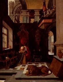The St. Hieronymus in an interior from Hendrick Steenwijk