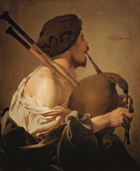 Bagpipe player from Hendrick ter Brugghen