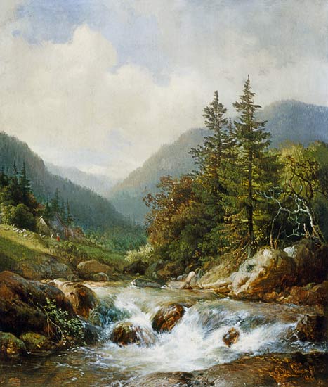 Mountain stream. from Hendrick van Sande Backhuyzen