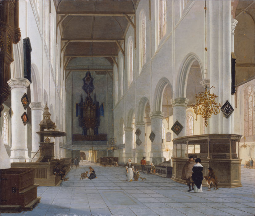 The Interior of the Oude Kerk in Delft from Hendrik Cornelisz. van Vliet