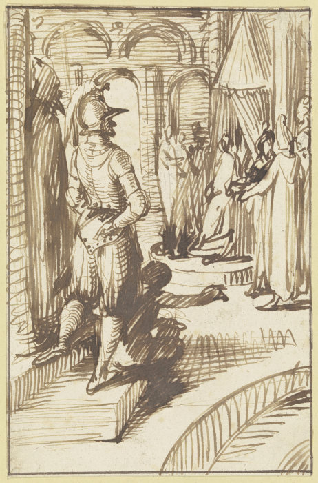 Christ before Caiaphas from Hendrik Goudt