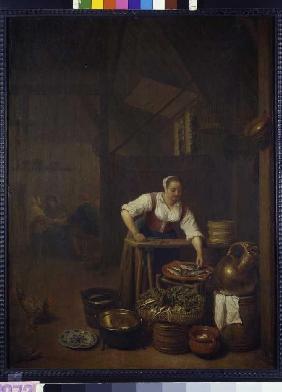 Cook at the chimney preparation