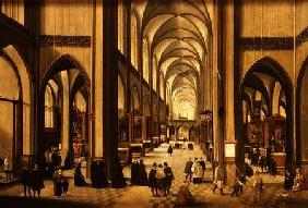 Interior of Antwerp cathedral with the Seven Sacraments