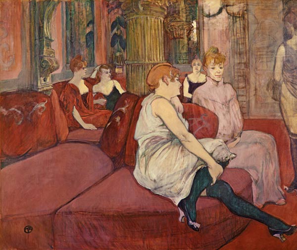 In the drawing-room in the Rue of the Moulins from Henri de Toulouse-Lautrec