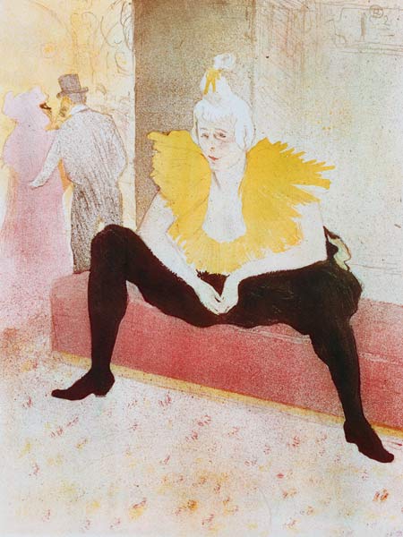 La Clowness Looks Around, Madamoiselle Cha-U-Kao from Henri de Toulouse-Lautrec