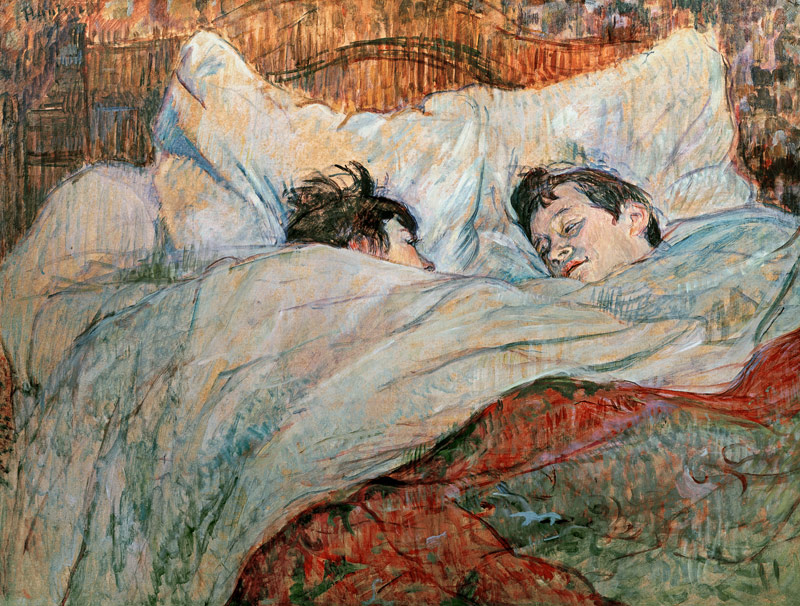 Two girls in bed from Henri de Toulouse-Lautrec