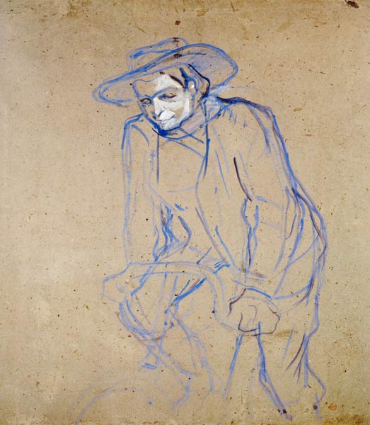 Aristide Bruant on a Bicycle from Henri de Toulouse-Lautrec