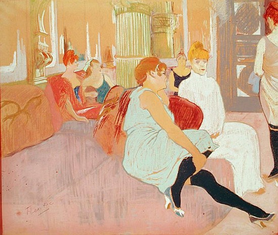 In the Salon at the Rue des Moulins from Henri de Toulouse-Lautrec