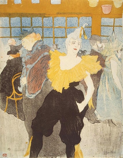 The Clownesse in the Moulin Rouge from Henri de Toulouse-Lautrec