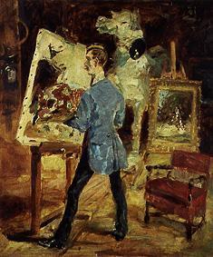 The painter René Princeteau in his studio