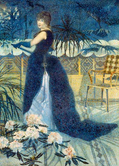 Madam Hector France, the wife of the artist, suiting. from Henri-Edmond Cross