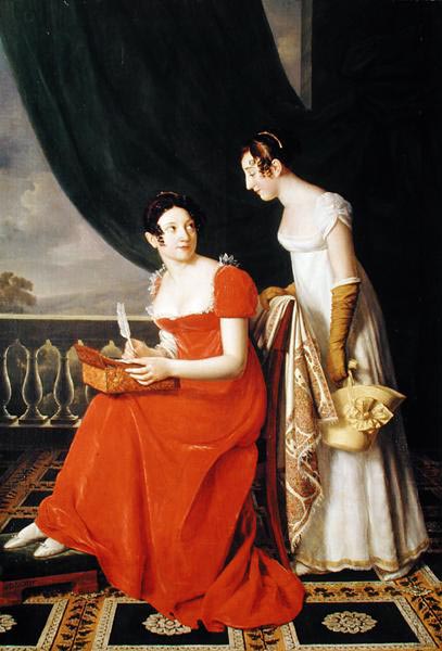 Madame Riesener und ihre Schwester Madame Longroy from Henri Francois Riesener