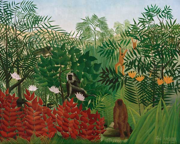 H.Rousseau / Tropical Forest with monkey from Henri Julien-Félix Rousseau