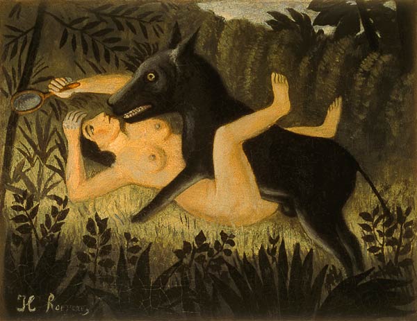 Beauty and the Beast from Henri Julien-Félix Rousseau