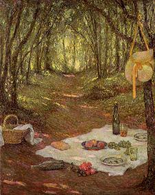For the picnic covered (in the woods of Gerberoy) from Henri Le Sidaner