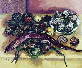 Still Life with Eel, painting by Henri Charles Manguin (1874-1949). France, 20th century.