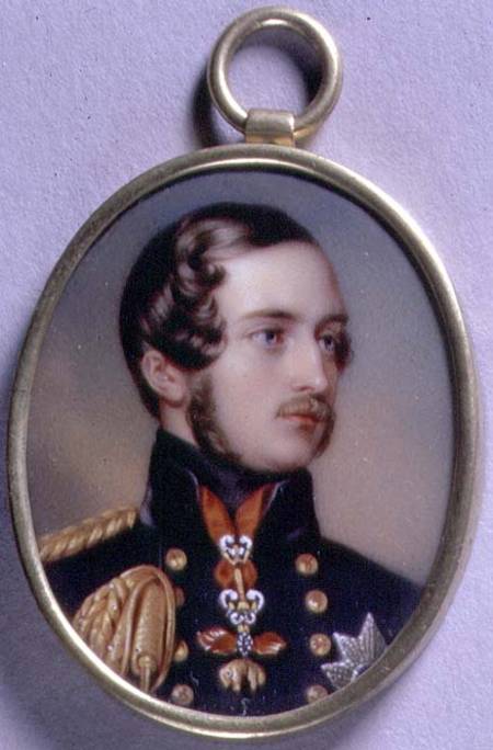 Portrait Miniature of Prince Albert (1819-61) 1842 (w/c on enamel on gold) from Henry Bone