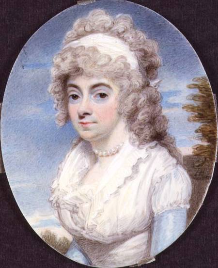 Miniature of unknown woman from Henry Edridge