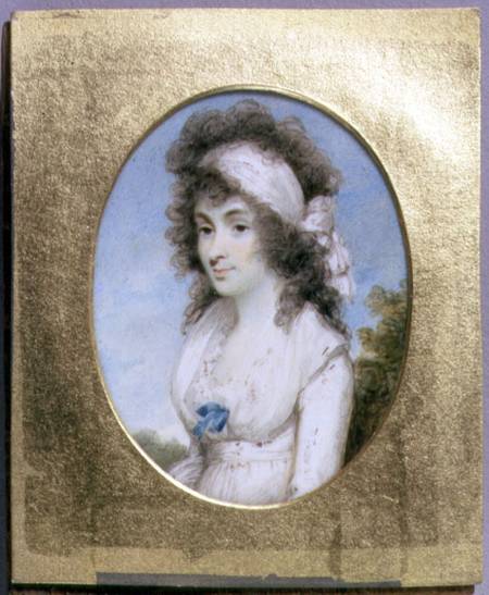 Portrait Miniature of Lydia or Elizabeth Hunt from Henry Edridge