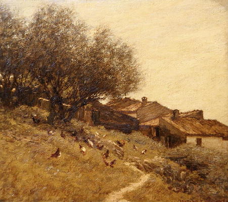 A Hillside Village in Provence (oil on canvas) from Henry Herbert La Thangue