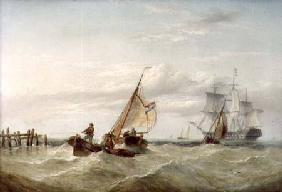 An East Indiaman and other Shipping off the Coast