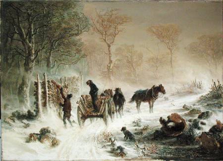 Loading Wood in the Snow from Hermann Kauffmann