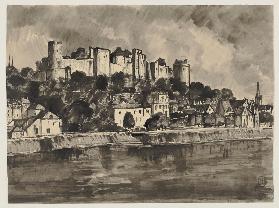Die Burg Chinon und das Ufer der Vienne