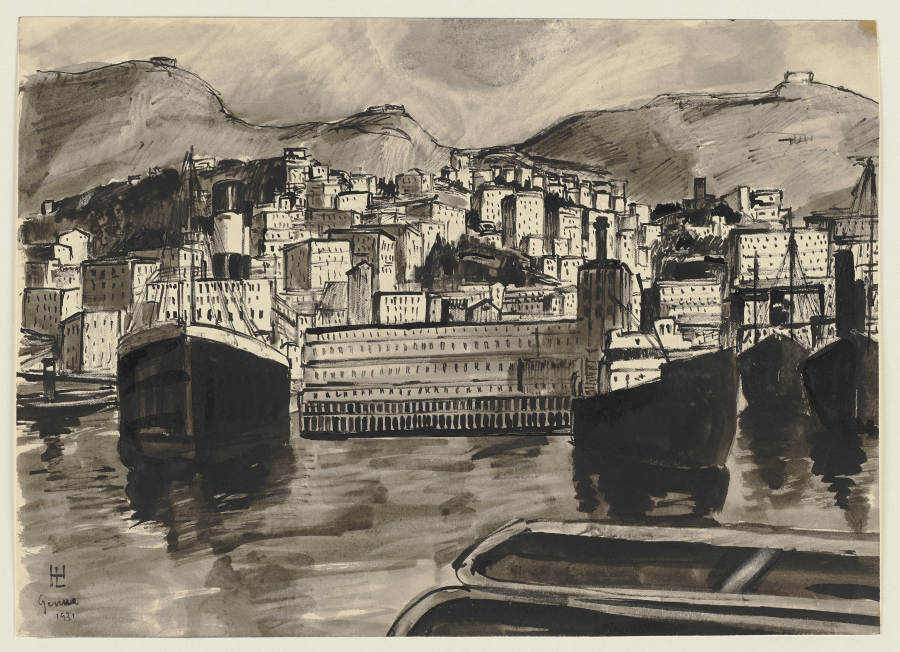 Harbour view of Genoa from Hermann Lismann