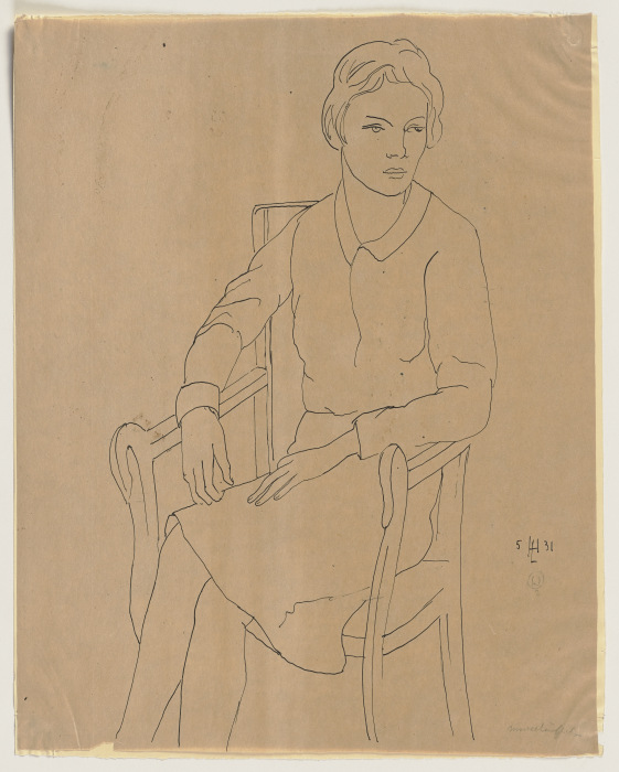Sitzende Frau auf einem Stuhl from Hermann Lismann