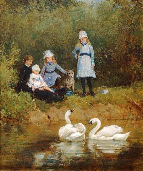 Watching the Swans from Heywood Hardy