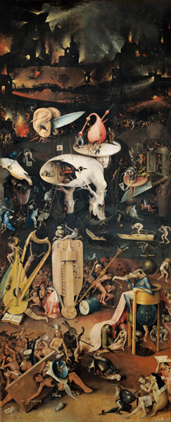 Garden of Earthly Delights - Hell (right panel) from Hieronymus Bosch