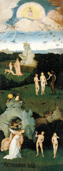 Haywain - Paradise (left panel) triptych