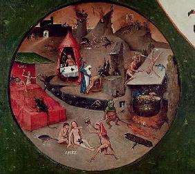 Tabletop of the Seven Deadly Sins and the Four Last Things, detail of Hell, c.1480