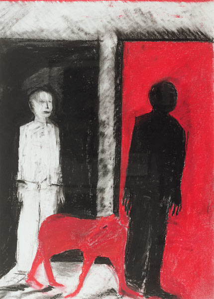 Red Dog, 2004 (pastel & charcoal on paper)  from Hilary  Rosen