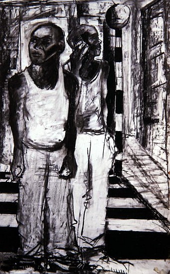 The Street, 2004-05 (charcoal on paper)  from Hilary  Rosen