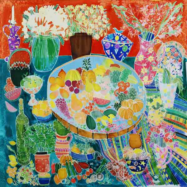 Guatemalan Table, 1995 (coloured inks on silk)  from Hilary  Simon