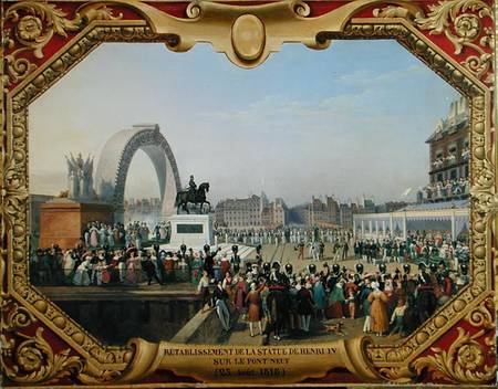 Re-establishment of the Statue of Henri IV (1553-1610) on Pont Neuf from Hippolyte Lecomte