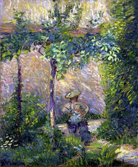 Woman in the Garden from Hippolyte Petitjean