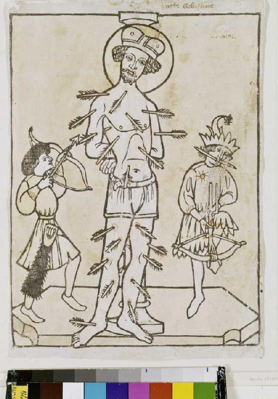 The torture of St. Sebastian from Holzschnitt