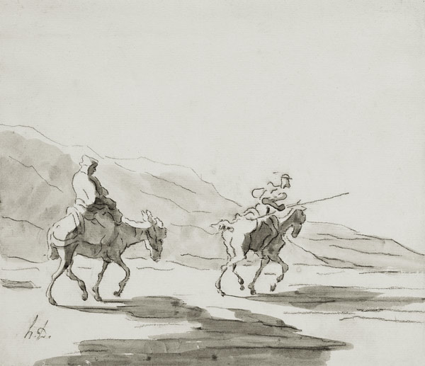 Don Quixote and Sancho Panza from Honoré Daumier