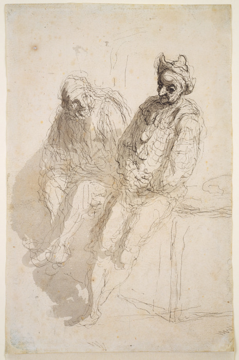Two Saltimbanques from Honoré Daumier