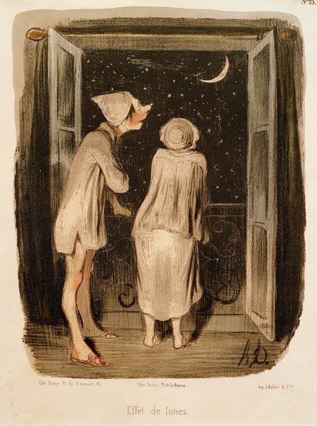 Ehe - Karikatur "Effet de lunes" from Honoré Daumier