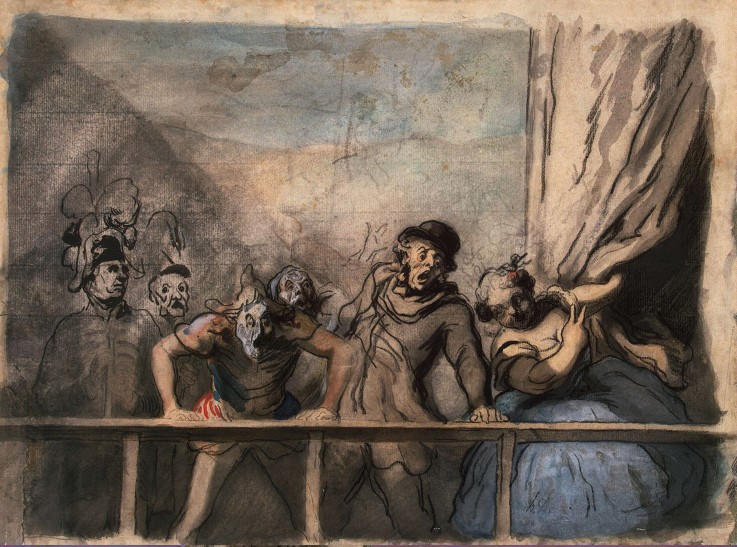 Sideshow from Honoré Daumier
