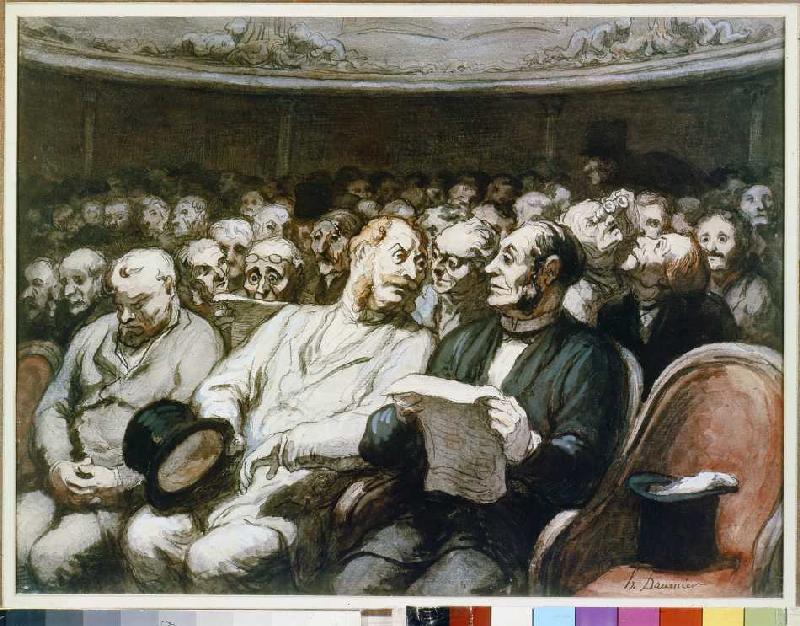Theatre interval from Honoré Daumier