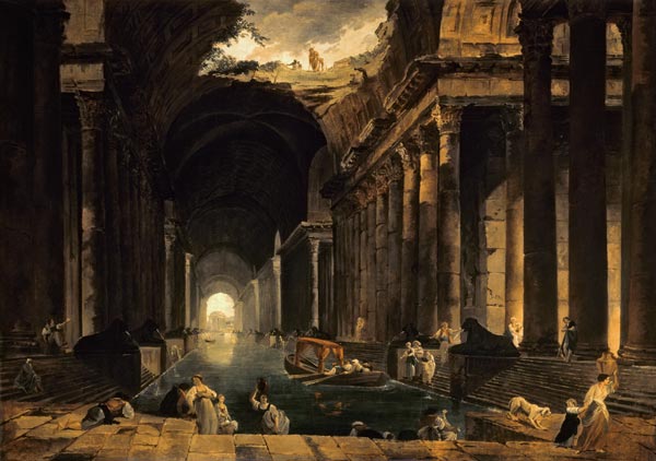 Ancient life in the thermal springs from Hubert Robert