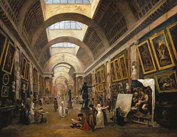 The equipment project for the large gallery Louvre from Hubert Robert