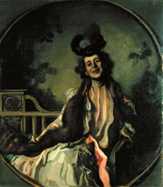 Lady in a green outfit. from Hugo von Habermann