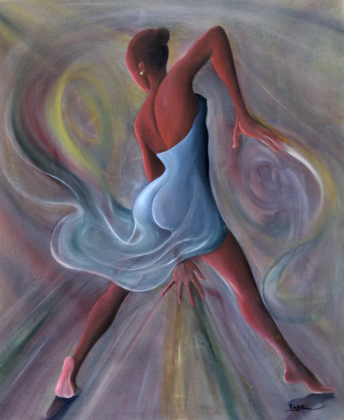 Blue Dress (oil on canvas)  from Ikahl  Beckford